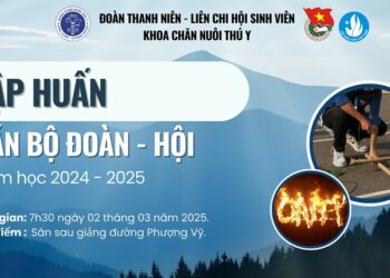 TẬP HUẤN CÁN BỘ ĐOÀN – HỘI KHOA CHĂN NUÔI THÚ Y
